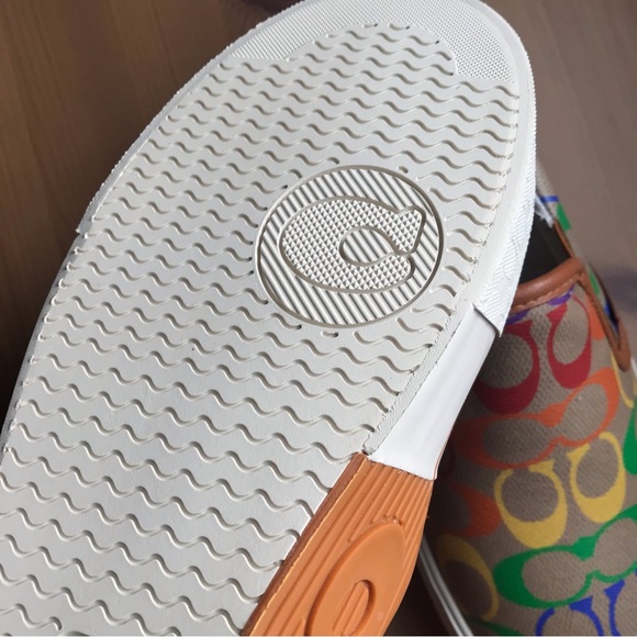 🌈 Coach Skate Slip On Sneaker In Rainbow Signature Canvas *Special Edition* - Picture 9 of 13